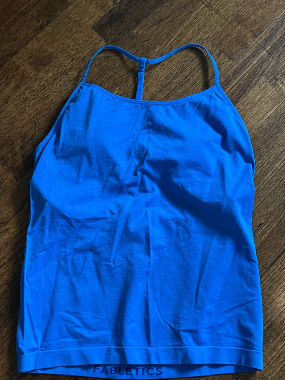 Fabletics Electric Blue T-Back Workout Tank Size L